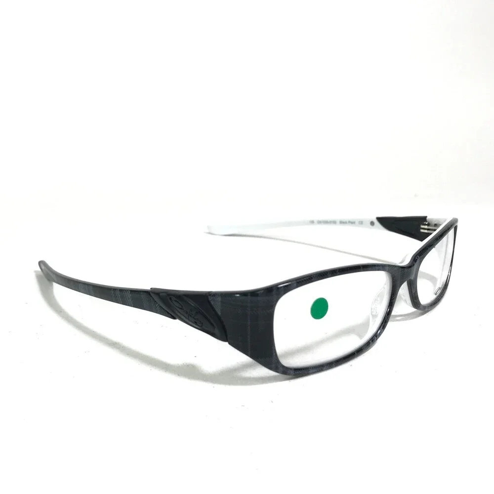 Oakley Eyeglasses Frames Scarf OX1035-0152 Black Plaid Gray White 52-15-135